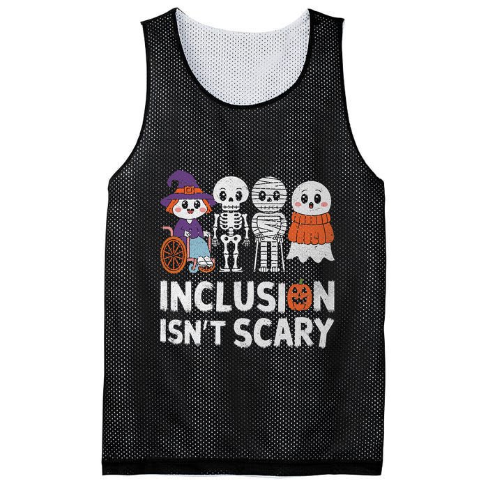 Inclusion IsnT Scary Ghost Mummy Halloween Slp Sped Teacher Mesh Reversible Basketball Jersey Tank