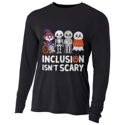 Inclusion IsnT Scary Ghost Mummy Halloween Slp Sped Teacher Cooling Performance Long Sleeve Crew