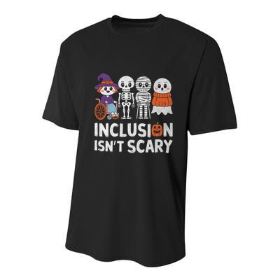 Inclusion IsnT Scary Ghost Mummy Halloween Slp Sped Teacher Youth Performance Sprint T-Shirt