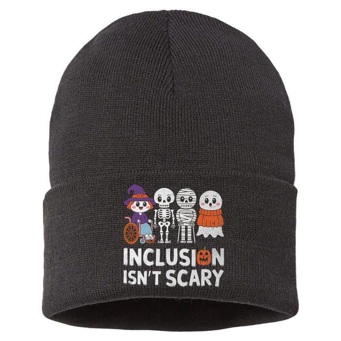 Inclusion IsnT Scary Ghost Mummy Halloween Slp Sped Teacher Sustainable Knit Beanie