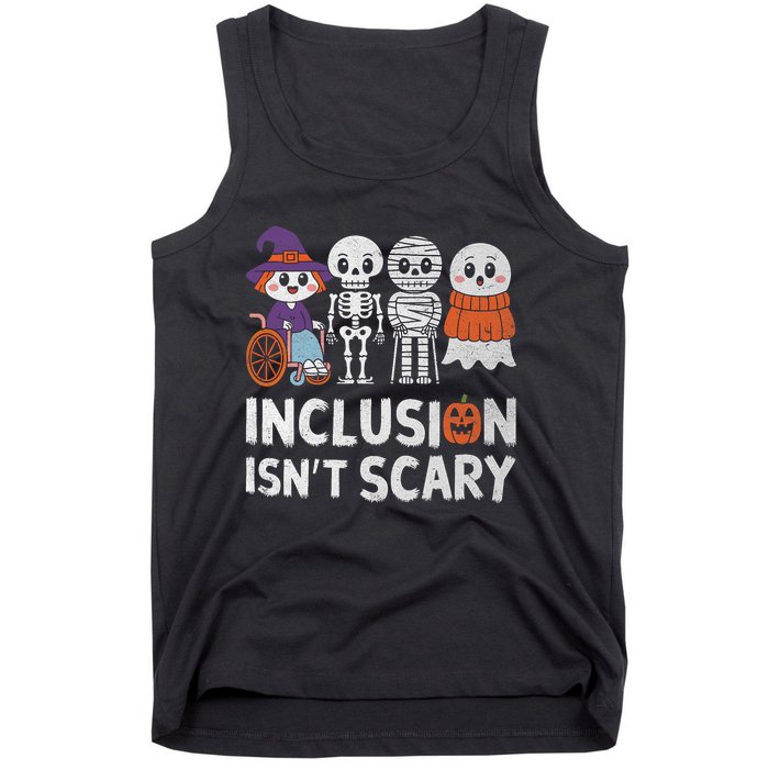 Inclusion IsnT Scary Ghost Mummy Halloween Slp Sped Teacher Tank Top