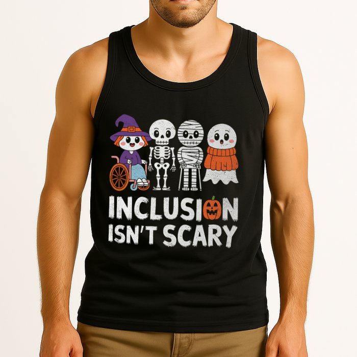 Inclusion IsnT Scary Ghost Mummy Halloween Slp Sped Teacher Tank Top