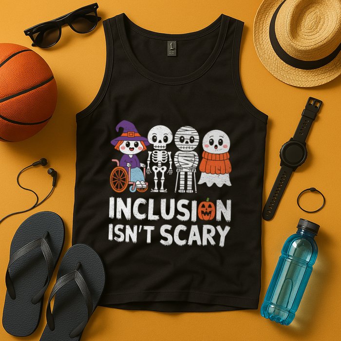 Inclusion IsnT Scary Ghost Mummy Halloween Slp Sped Teacher Tank Top