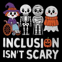 Inclusion IsnT Scary Ghost Mummy Halloween Slp Sped Teacher Short Acrylic Beanie