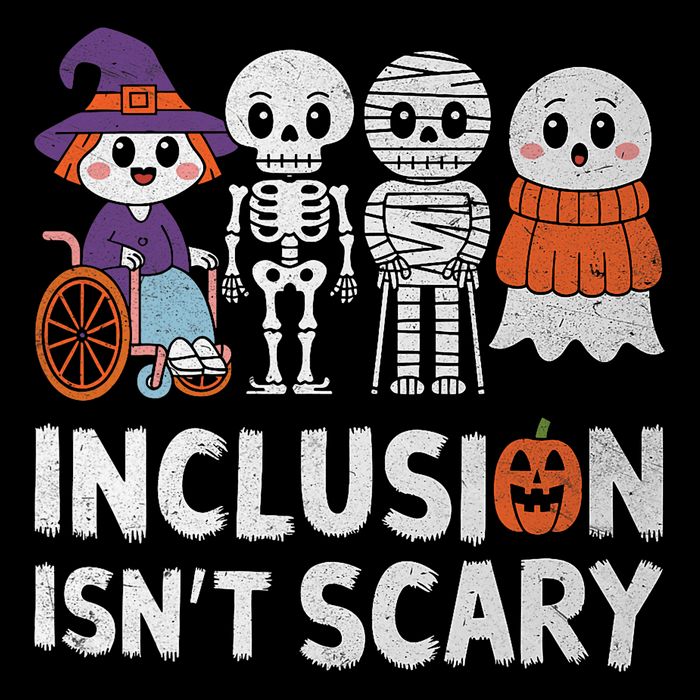 Inclusion IsnT Scary Ghost Mummy Halloween Slp Sped Teacher Short Acrylic Beanie