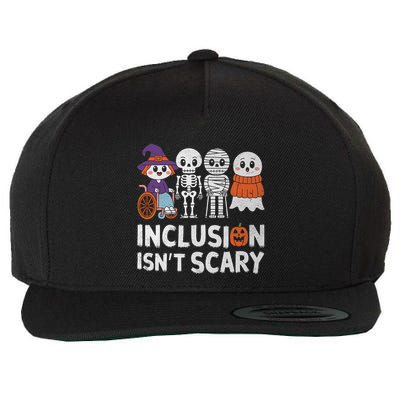 Inclusion IsnT Scary Ghost Mummy Halloween Slp Sped Teacher Wool Snapback Cap