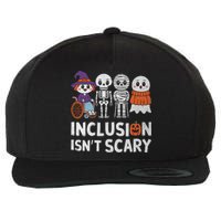 Inclusion IsnT Scary Ghost Mummy Halloween Slp Sped Teacher Wool Snapback Cap