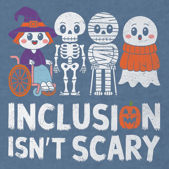 Inclusion IsnT Scary Ghost Mummy Halloween Slp Sped Teacher Garment-Dyed Sweatshirt