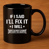 If I Said I'll Fix It I Will There Is No Need To Remind Me 11oz C Handle Ceramic Mug