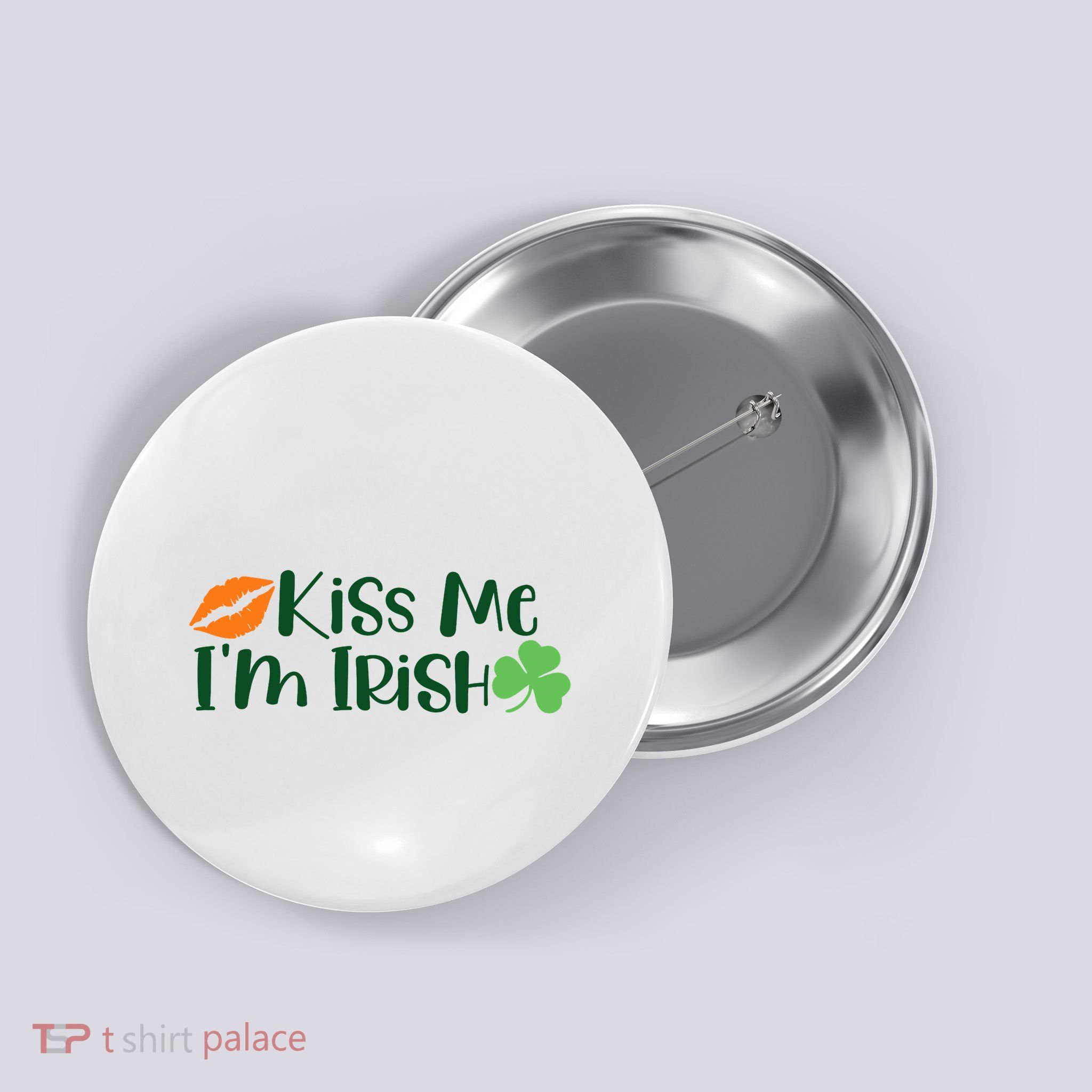 IM Irish Shamrock Lip St. Patrick’S Day Button