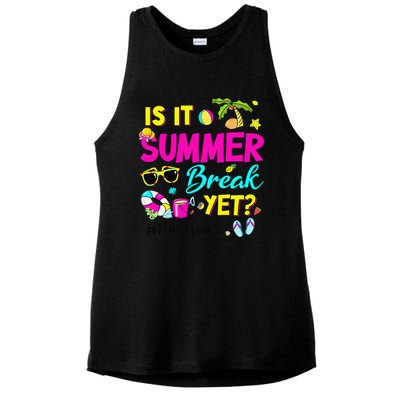 Is It Summer Break Yet Bus Driver Last Day Of School Ladies PosiCharge Tri-Blend Wicking Tank