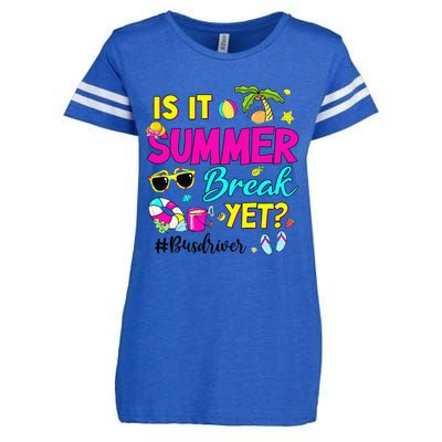 Is It Summer Break Yet Bus Driver Last Day Of School Enza Ladies Jersey Football T-Shirt