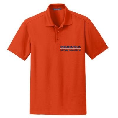 Indianapolis In Souvenir Indianapolis Latitude Longitude Gift Dry Zone Grid Polo