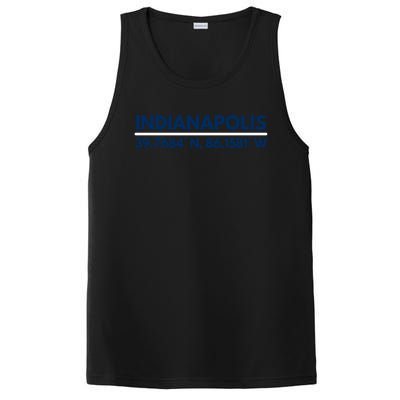 Indianapolis In Souvenir Indianapolis Latitude Longitude Gift PosiCharge Competitor Tank