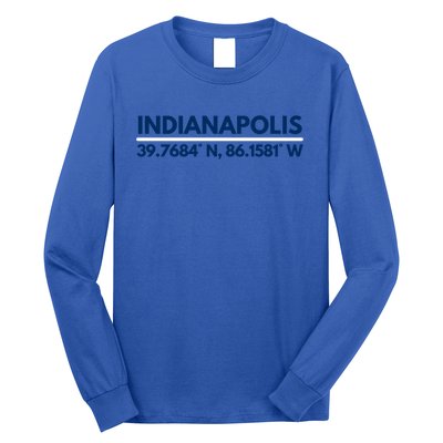 Indianapolis In Souvenir Indianapolis Latitude Longitude Gift Long Sleeve Shirt