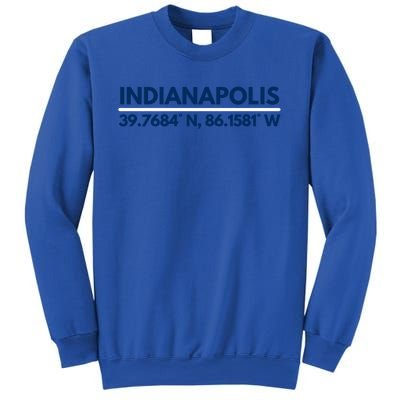 Indianapolis In Souvenir Indianapolis Latitude Longitude Gift Sweatshirt