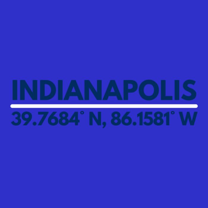 Indianapolis In Souvenir Indianapolis Latitude Longitude Gift Short Acrylic Beanie