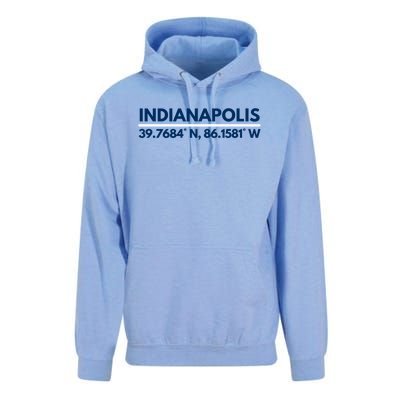 Indianapolis In Souvenir Indianapolis Latitude Longitude Gift Unisex Surf Hoodie