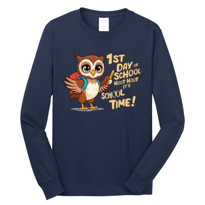 It Is School Time Funny First Day Of School Gift Long Sleeve Shirt