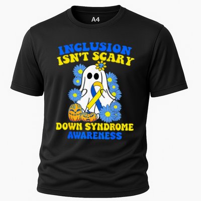 Inclusion Isnt Scary Halloween Ghost Down Syndrome Awareness Performance Shirt