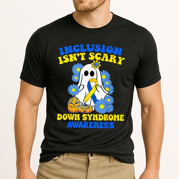 Inclusion Isnt Scary Halloween Ghost Down Syndrome Awareness Performance Shirt