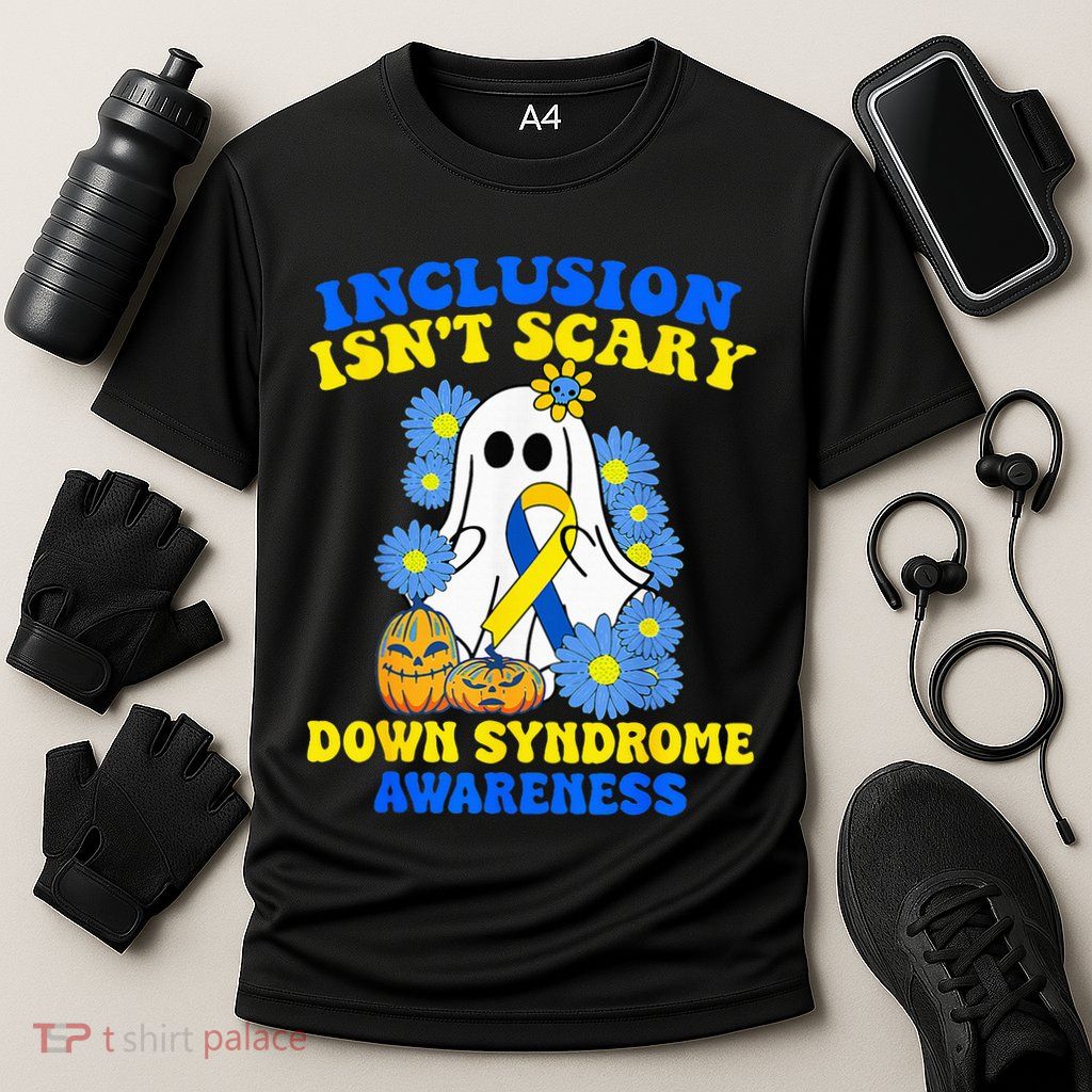 Inclusion Isnt Scary Halloween Ghost Down Syndrome Awareness Performance Shirt