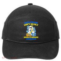 Inclusion Isnt Scary Halloween Ghost Down Syndrome Awareness 7-Panel Snapback Hat