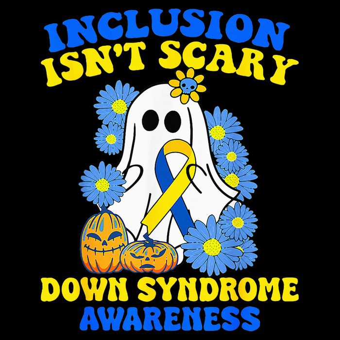 Inclusion Isnt Scary Halloween Ghost Down Syndrome Awareness 16 in Basic Backpack
