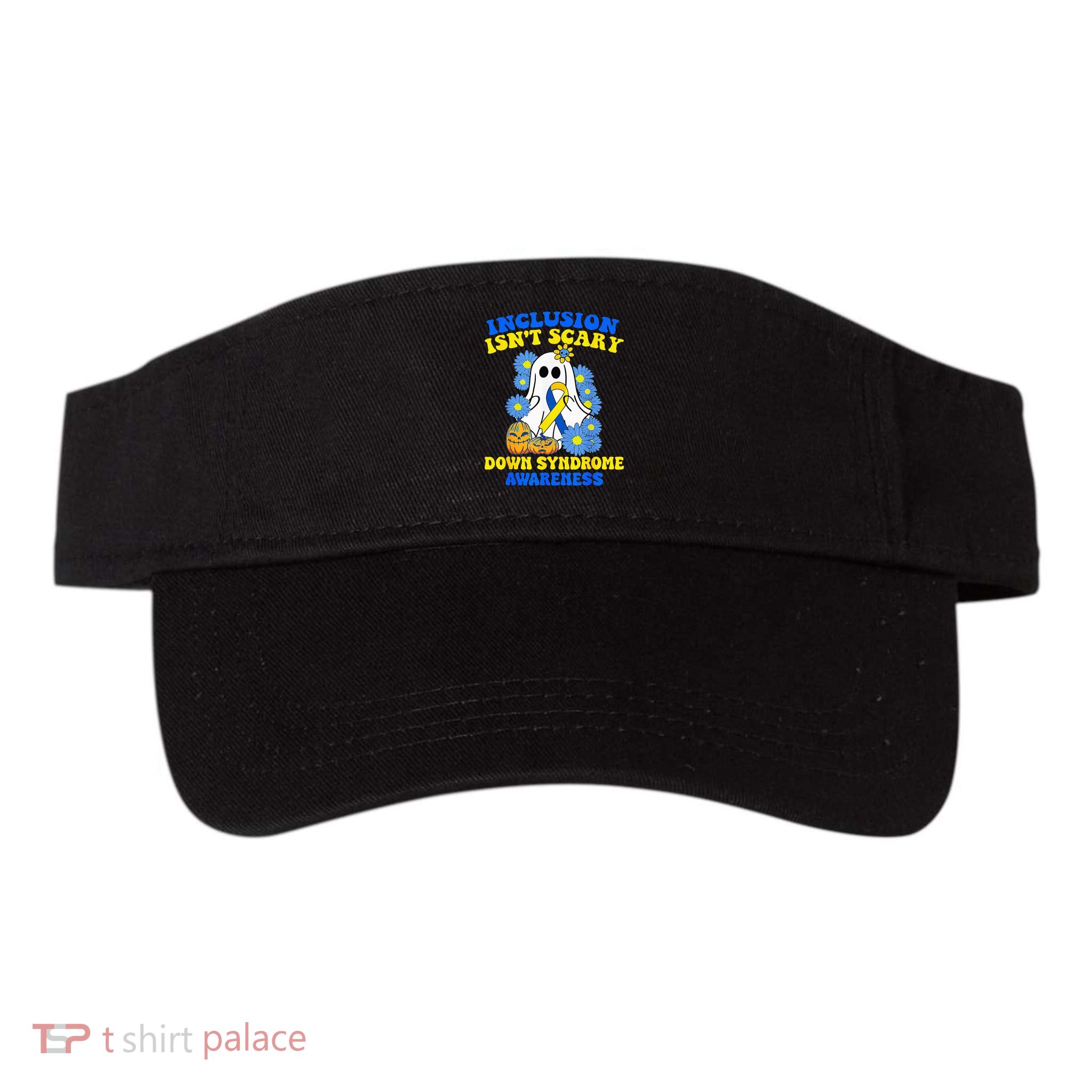 Inclusion Isnt Scary Halloween Ghost Down Syndrome Awareness Visor