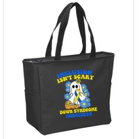 Inclusion Isnt Scary Halloween Ghost Down Syndrome Awareness Zip Tote Bag