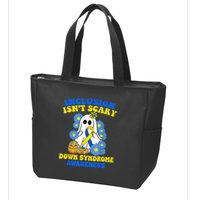 Inclusion Isnt Scary Halloween Ghost Down Syndrome Awareness Zip Tote Bag