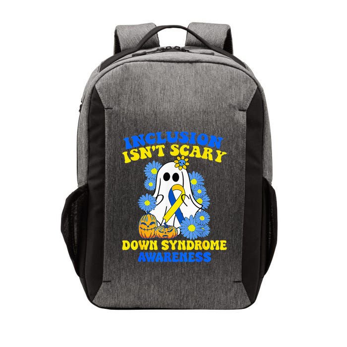 Inclusion Isnt Scary Halloween Ghost Down Syndrome Awareness Vector Backpack