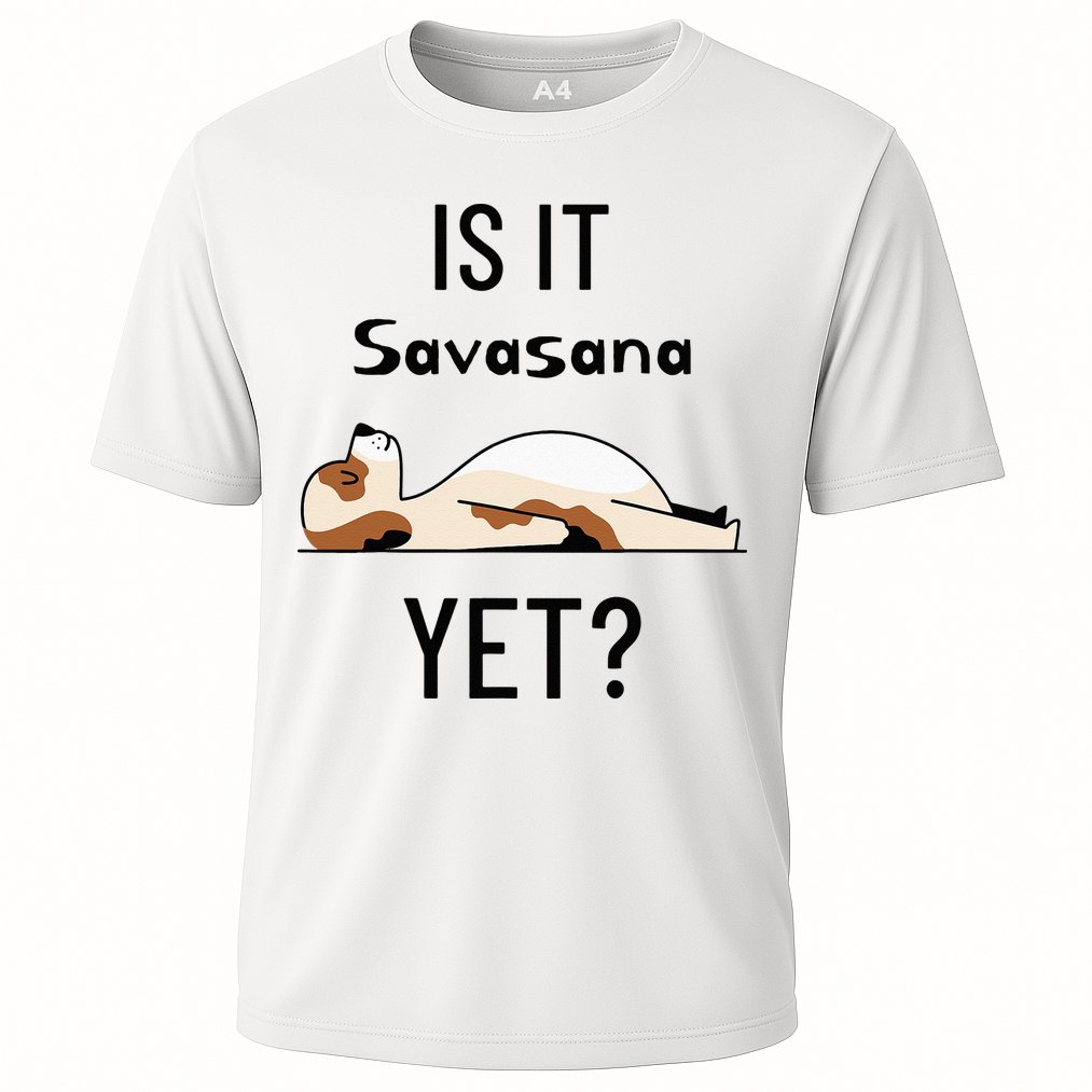 Is It Savasana Yet Yoga Dog Cooling Performance Crew T-Shirt