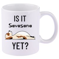 Is It Savasana Yet Yoga Dog 11oz C Handle Ceramic Mug