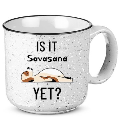 Is It Savasana Yet Yoga Dog 15oz Campfire Ceramic Mug