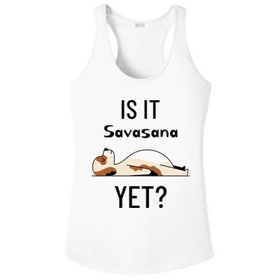 Is It Savasana Yet Yoga Dog Ladies PosiCharge Competitor Racerback Tank