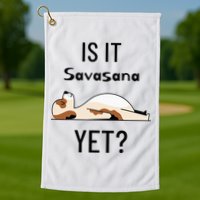 Is It Savasana Yet Yoga Dog Golf Towel