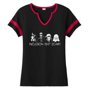 Inclusion IsnT Scary Slp Halloween Sped Teacher Ghost Mummy Ladies Halftime Notch Neck Tee