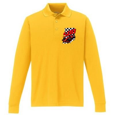 Indianapolis Indiana State 500 Race Car Performance Long Sleeve Polo