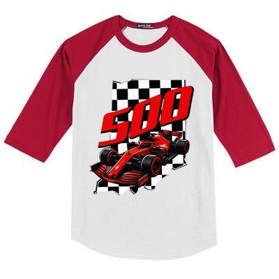 Indianapolis Indiana State 500 Race Car Kids Colorblock Raglan Jersey