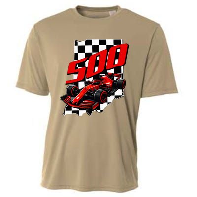 Indianapolis Indiana State 500 Race Car Cooling Performance Crew T-Shirt