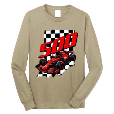 Indianapolis Indiana State 500 Race Car Long Sleeve Shirt