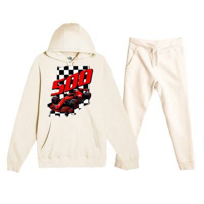 Indianapolis Indiana State 500 Race Car Premium Hooded Sweatsuit Set