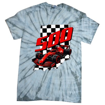 Indianapolis Indiana State 500 Race Car Tie-Dye T-Shirt