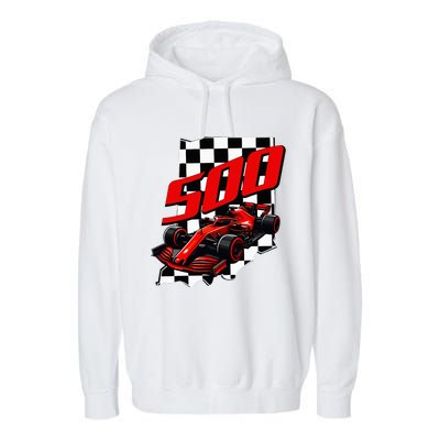 Indianapolis Indiana State 500 Race Car Garment-Dyed Fleece Hoodie