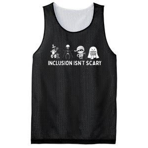 Inclusion IsnT Scary Mummy Boo Ghost Halloween Mesh Reversible Basketball Jersey Tank