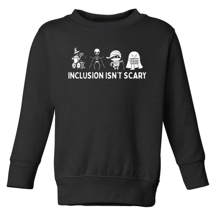 Inclusion IsnT Scary Mummy Boo Ghost Halloween Toddler Sweatshirt