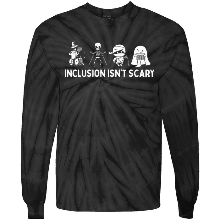 Inclusion IsnT Scary Mummy Boo Ghost Halloween Tie-Dye Long Sleeve Shirt