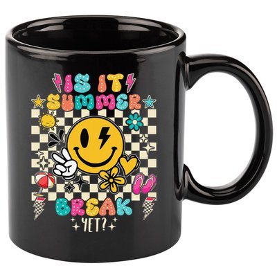 Is It Summer Break Yet Teacher Groovy 11oz C Handle Ceramic Mug