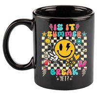 Is It Summer Break Yet Teacher Groovy 11oz C Handle Ceramic Mug